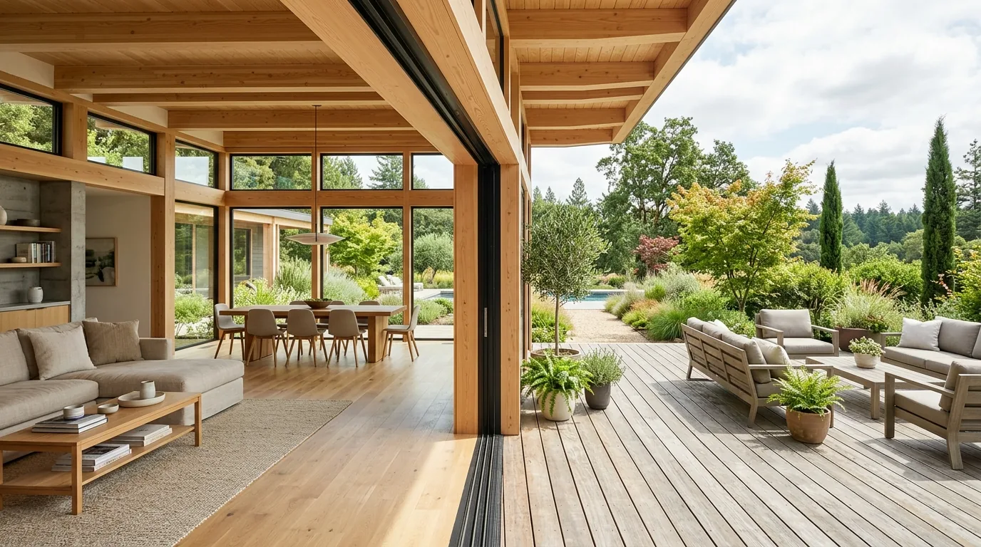 Use pocket doors to save floor space